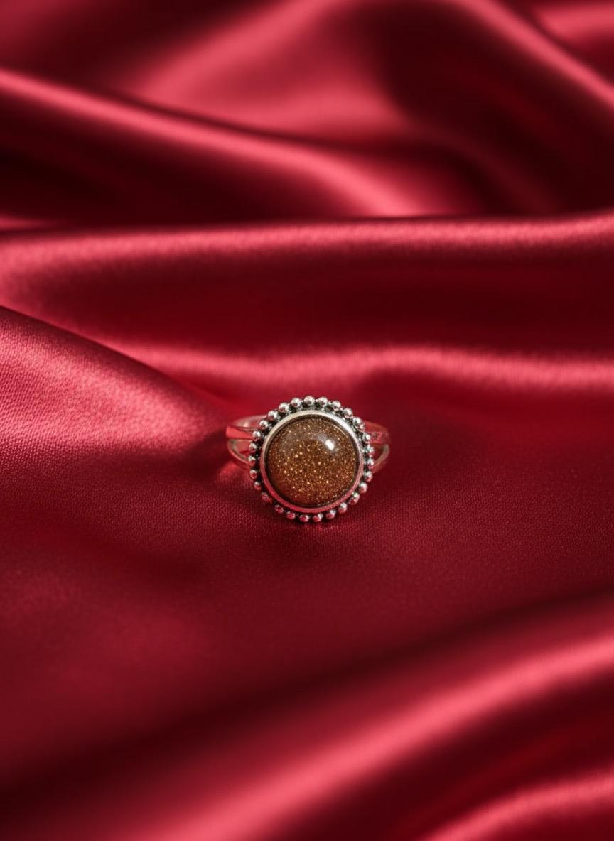 Evaarah - Red Sandstone Ring - For Confidence